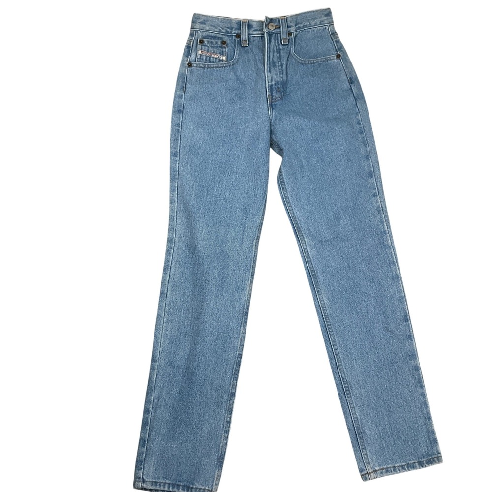 Diesel Straight Leg Jeans Womens 8 Light Blue Western‎ High Deadstock Minimalist